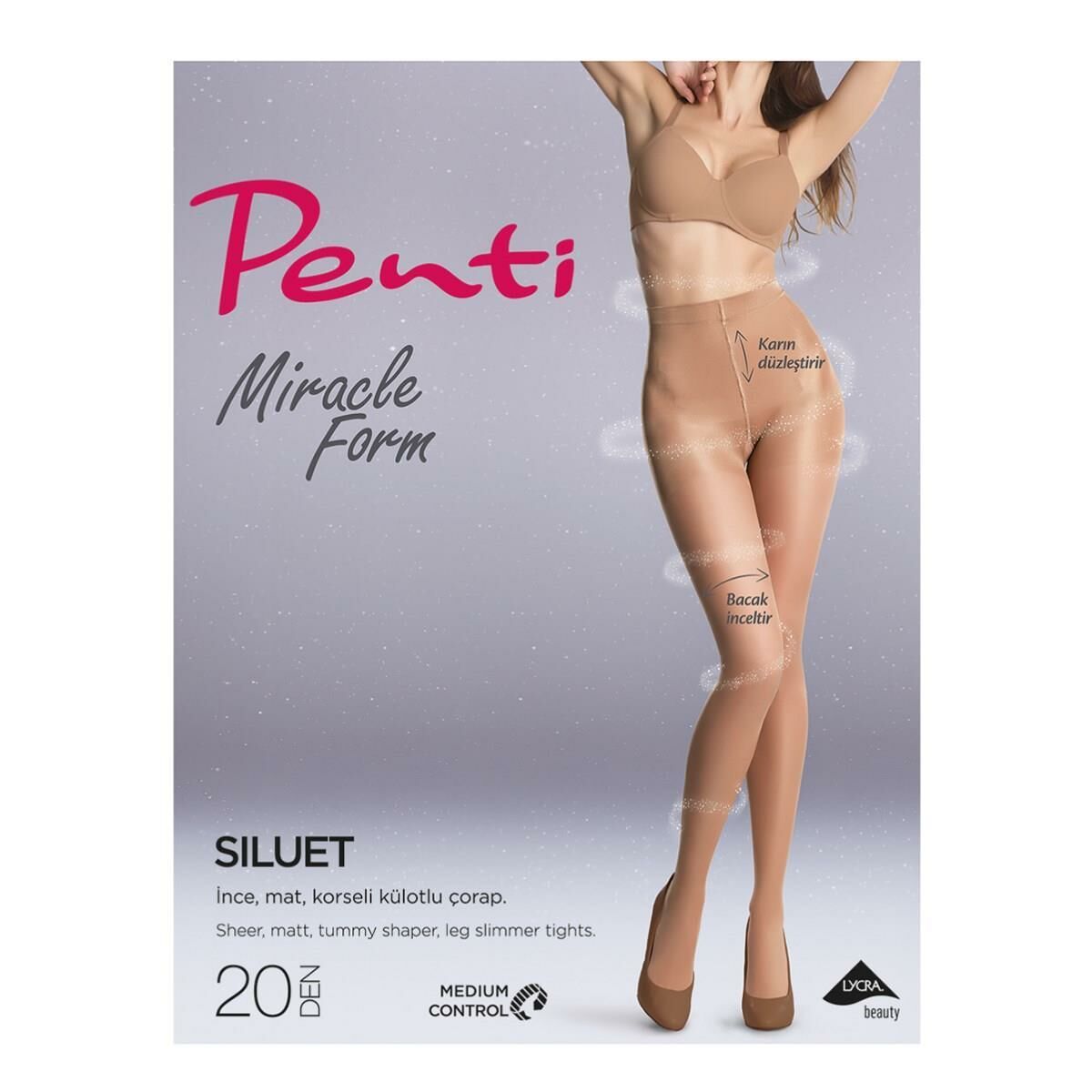 Penti Body Form Süper Ince Külotlu Çorap 57/1 Ten Rengi 1 Beden