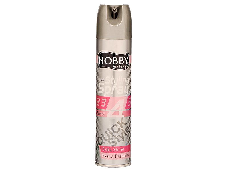 Hobby Saç Spreyi 250 ml Keratin Ekstra Güçlü Parlak 5 Glossy Shine