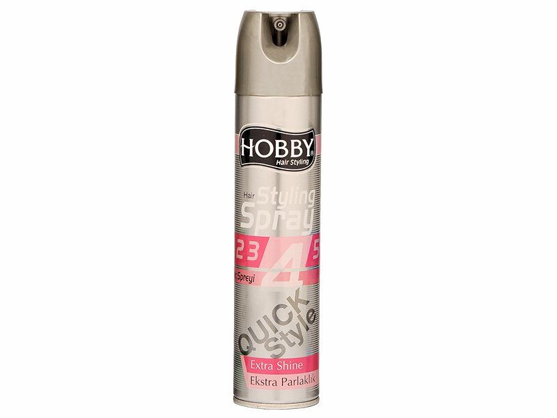 Hobby Saç Spreyi 250 ml Keratin Ekstra Güçlü Parlak 5 Glossy Shine