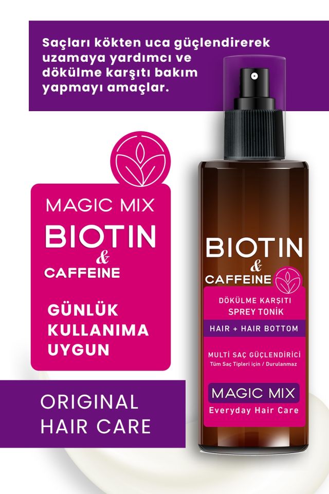 Procsin Magic Mix Biotin ve Kafein İçeren Saç Kökü Güçlendirici Hızlı Uzamaya Yardımcı Tonik 110 ml