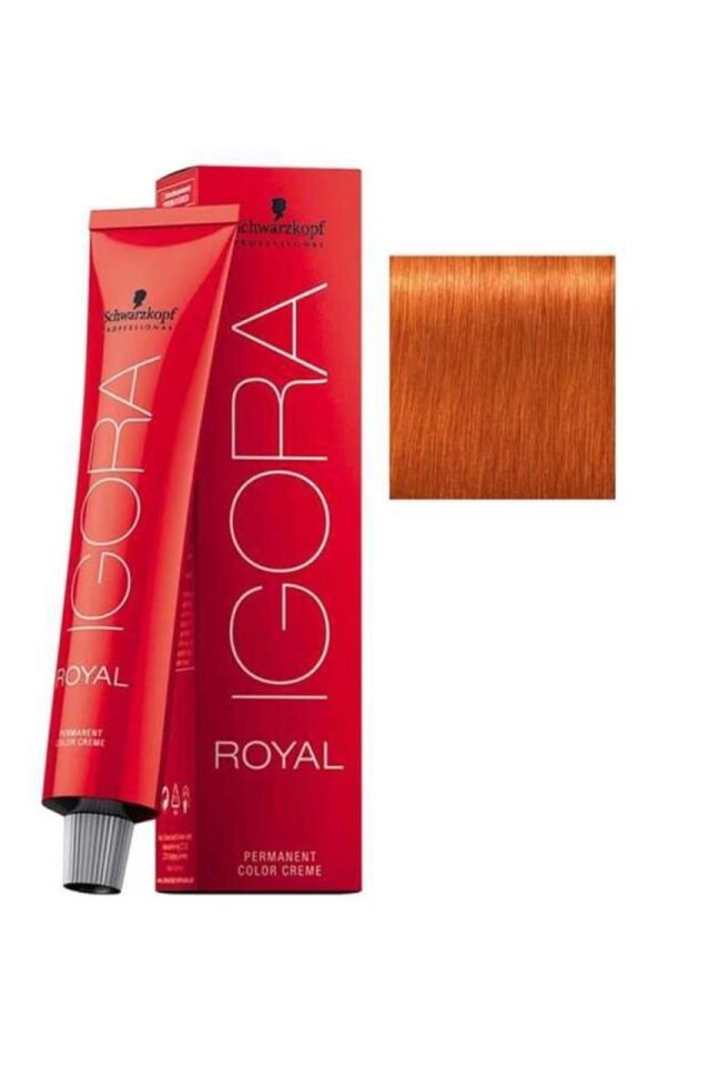 İgora Royal 8.77 Açık Kumral Yoğun Bakır Tüp Saç Boyası + Oksidan Sıvı
