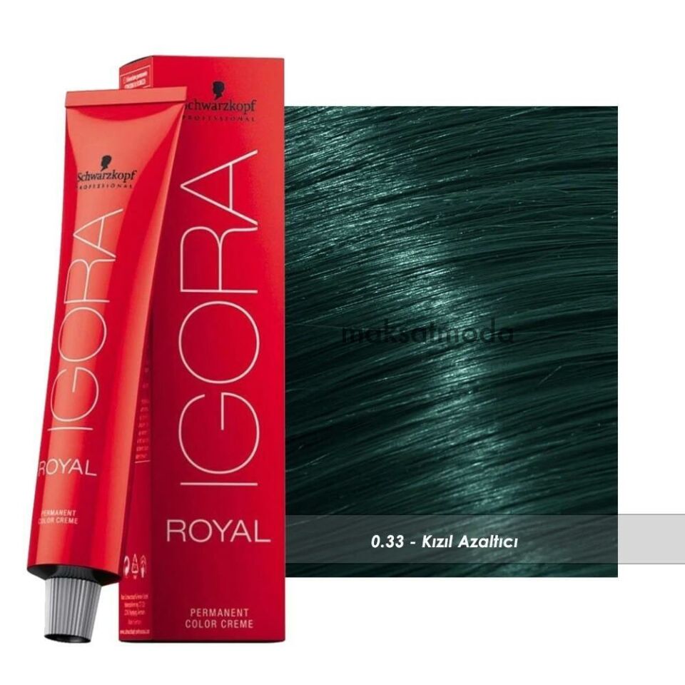 İgora Royal 0.33 Kızıl Azaltıcı Tüp Saç Boyası + Oksidan Sıvı