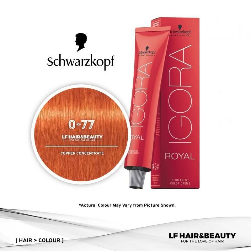 İgora Royal 0.77 Bakır Yoğunlaştırıcı Tüp Saç Boyası + Oksidan Sıvı
