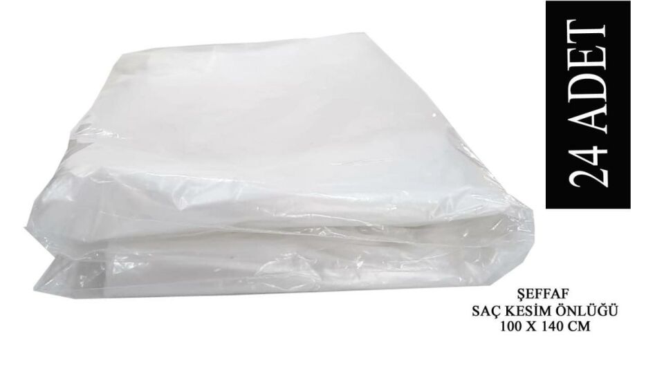 Berber Penuarı Tek Kullanımlık Şeffaf 24 lü Saç Kesim Önlüğü Kullan At