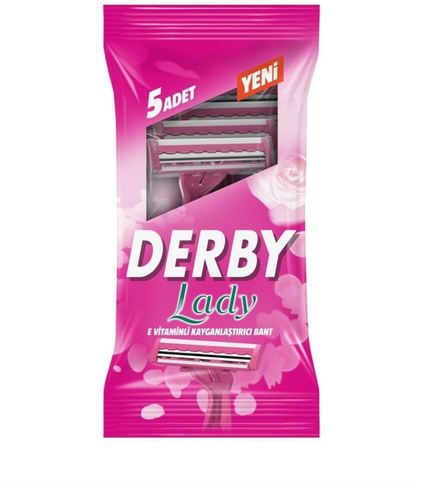 Derby Lady Tıraş Bıçağı 5 li Poşet Oynar Başlıklı 2 Bıçak