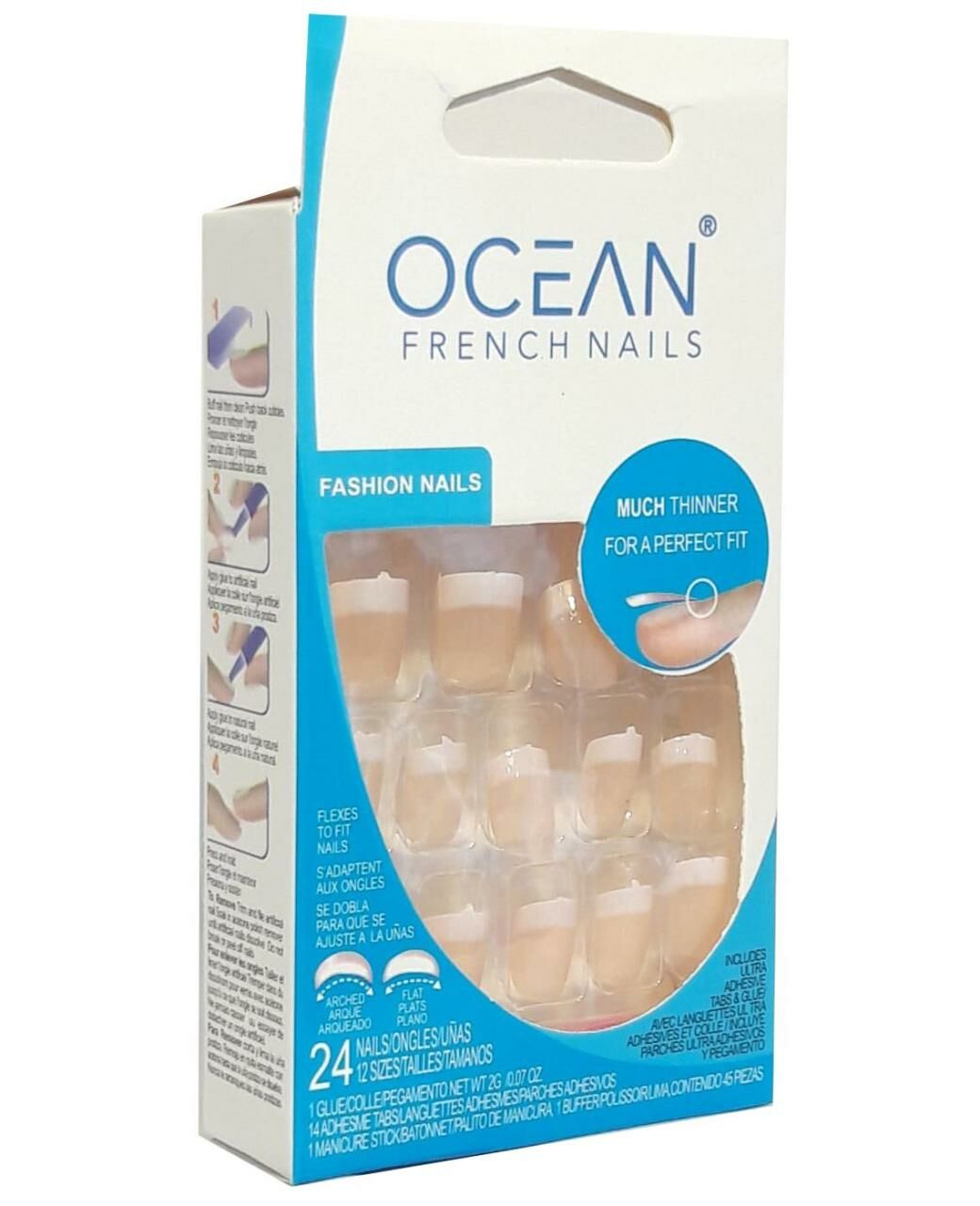 Ocean Takma Tırnak 191-A 24 lü Ten Rengi Tırnak Pembe French