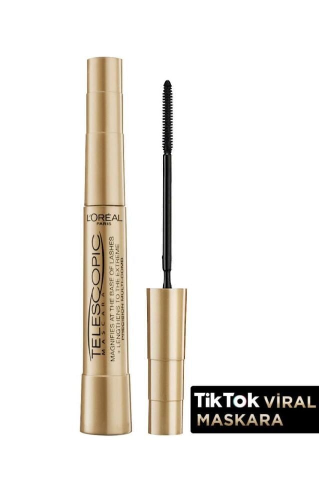 Loreal Paris Telescopic Siyah Maskara 8 ml Uzun Görünüm Gold Black