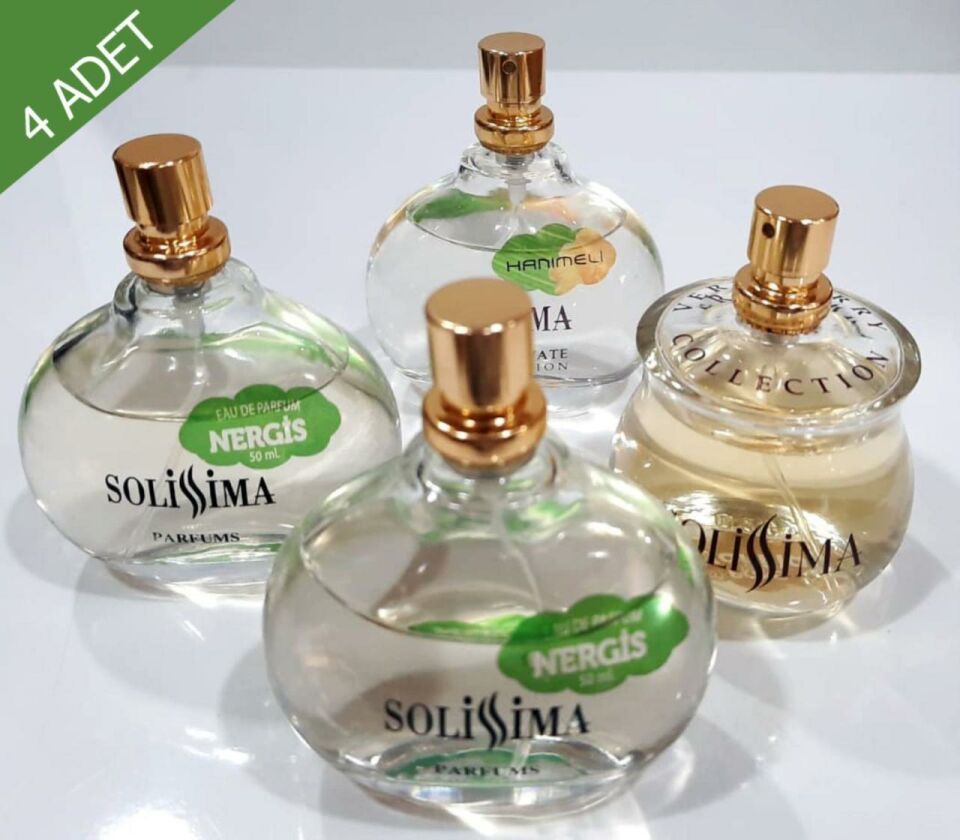 outlet 4 Adet Solissima Nergis+Nergis+Hanımeli+Vanilya kutusuz