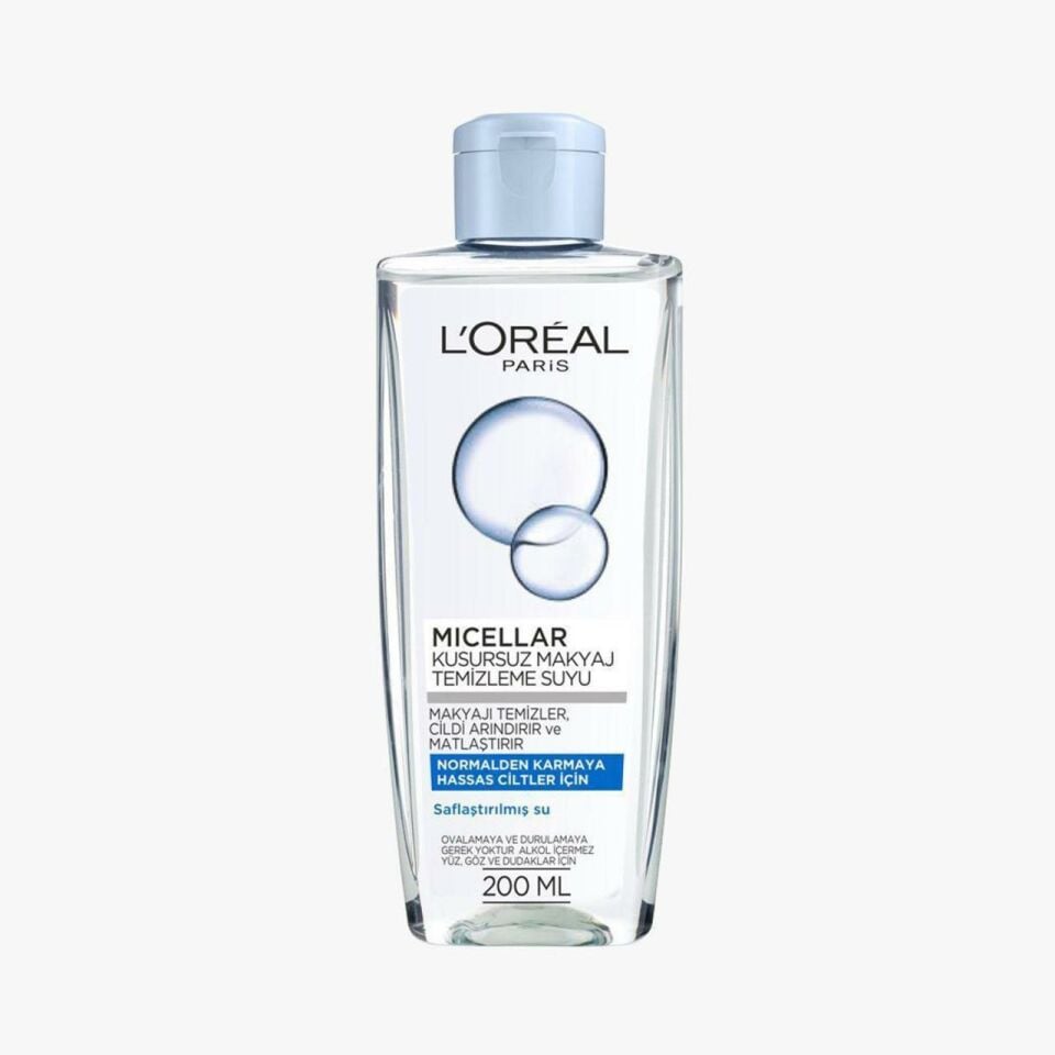 Loreal Micellar Makyaj Temizleme Suyu 200ml Kusursuz Normalden Karmaya Hassas Ciltler için