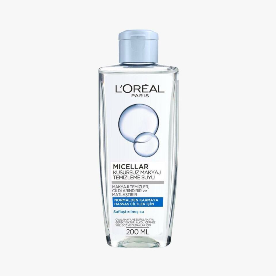 Loreal Micellar Makyaj Temizleme Suyu 200ml Kusursuz Normalden Karmaya Hassas Ciltler için