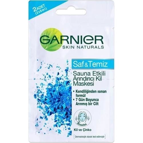 Garnier Saf Temiz Arındırıcı Sauna Etkili Maske 8 ml 2 Kullanımlık