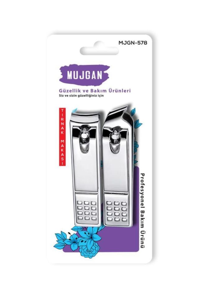Müjgan 2 li Tırnak Makası Düz ve Yan Orta Boy