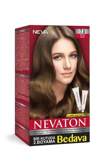 Nevaton 7.0 Kumral Saç Boyası Seti 1 Kutuda 2 Boyama
