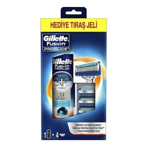 Gillette Fusion Proglide 4 lü Bıçak + Fusion Proglide Jel 200 ml