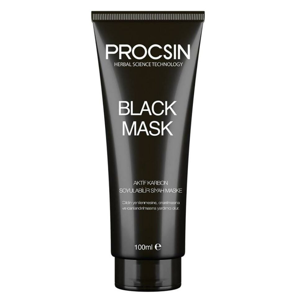 PROCSIN Siyah Nokta Giderici Aktif Kömürlü Siyah Maske 100 ML