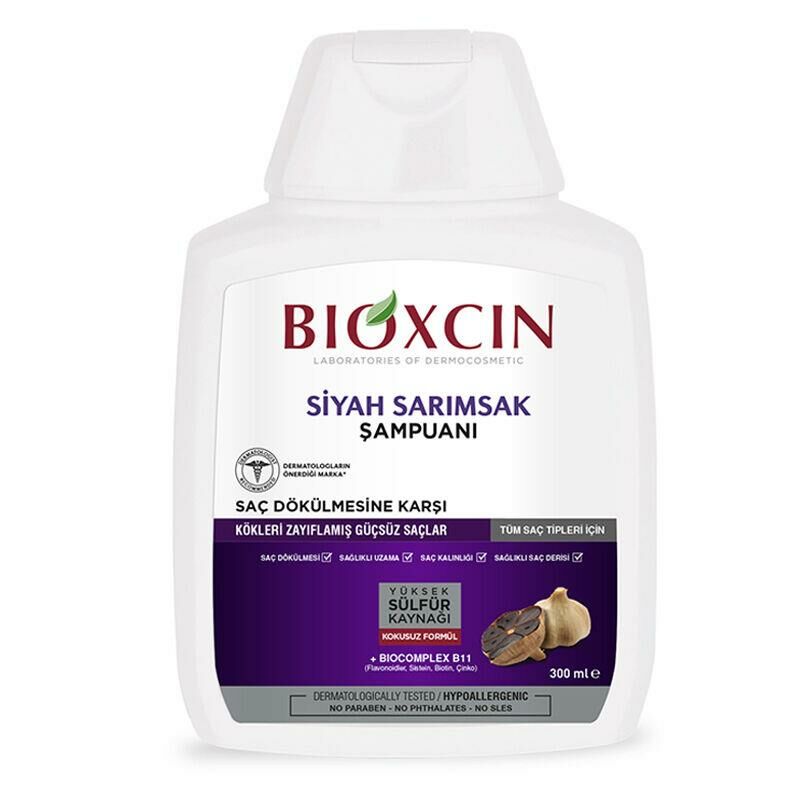 Bioxcin Siyah Sarımsaklı Şampuan 300 Ml - Tüm Saç Tipleri İçin