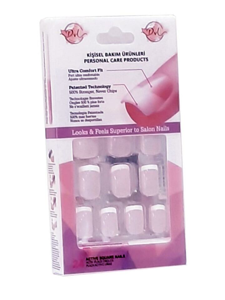 Dvl Takma Tırnak GD 007 Frenchli 24 lü Yapıştırıcılı