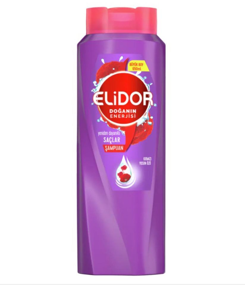 Elidor Şampuan Doğanın Enerjisi Kırmızı Yosun Özlü 650 Ml