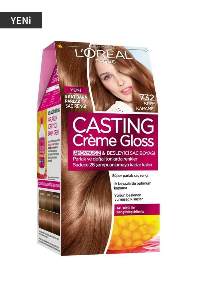 Loreal Casting Creme Gloss Saç Boyası 732 Krem Karamel