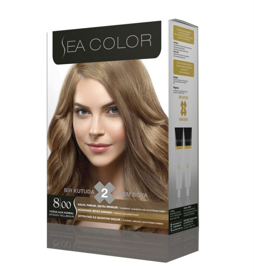 Sea Color Saç Boyası 8.00 Yoğun Açık Kumral