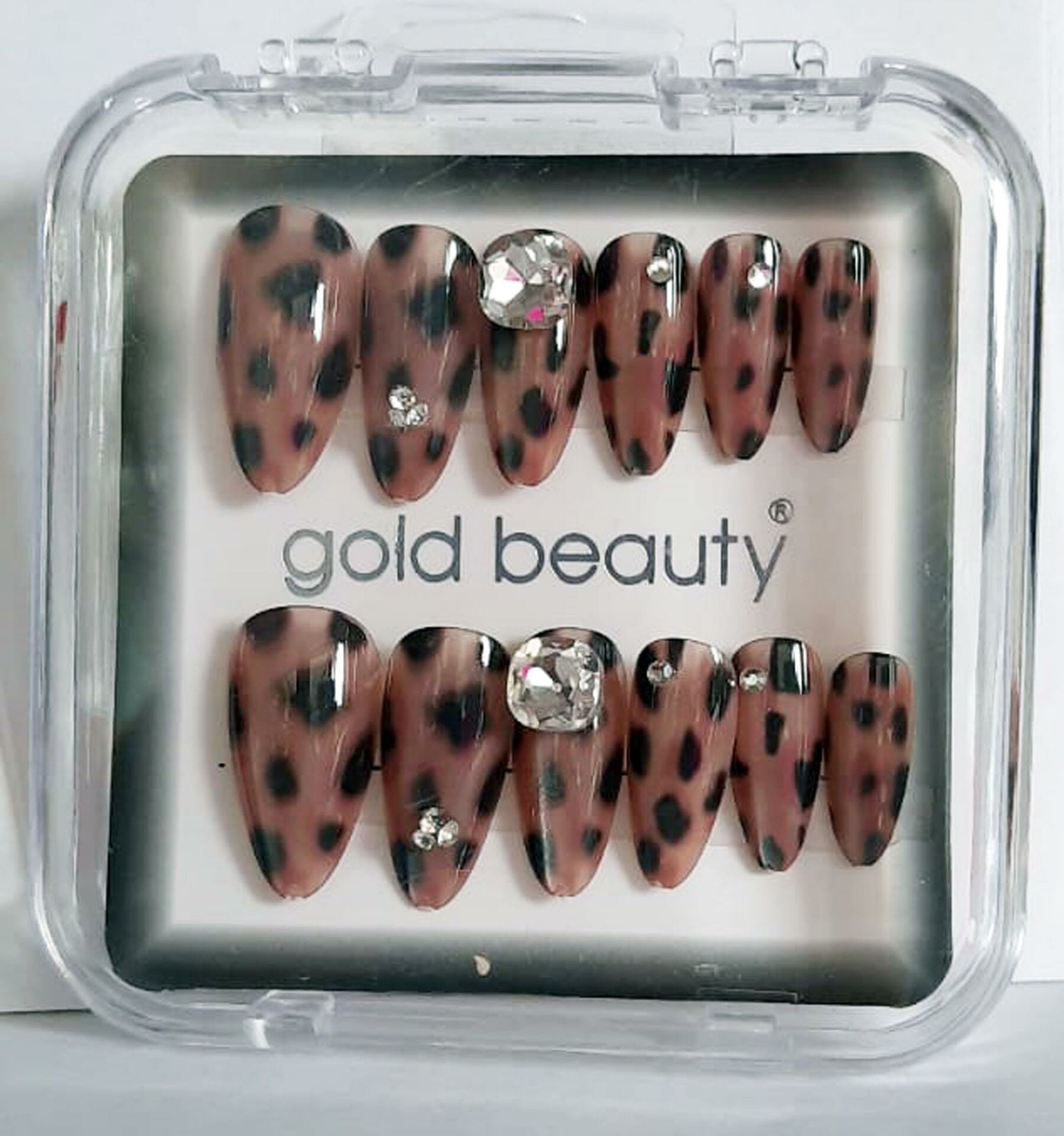 Gold Beauty Kedi Gözü Takma Tırnak 12 li EP-1527 - 9 Leopar