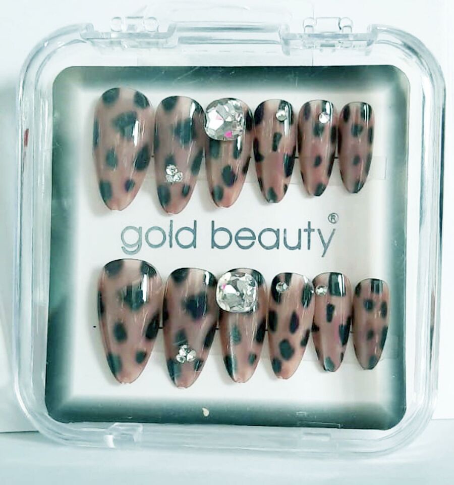 Gold Beauty Kedi Gözü Takma Tırnak 12 li EP-1527 - 9 Leopar