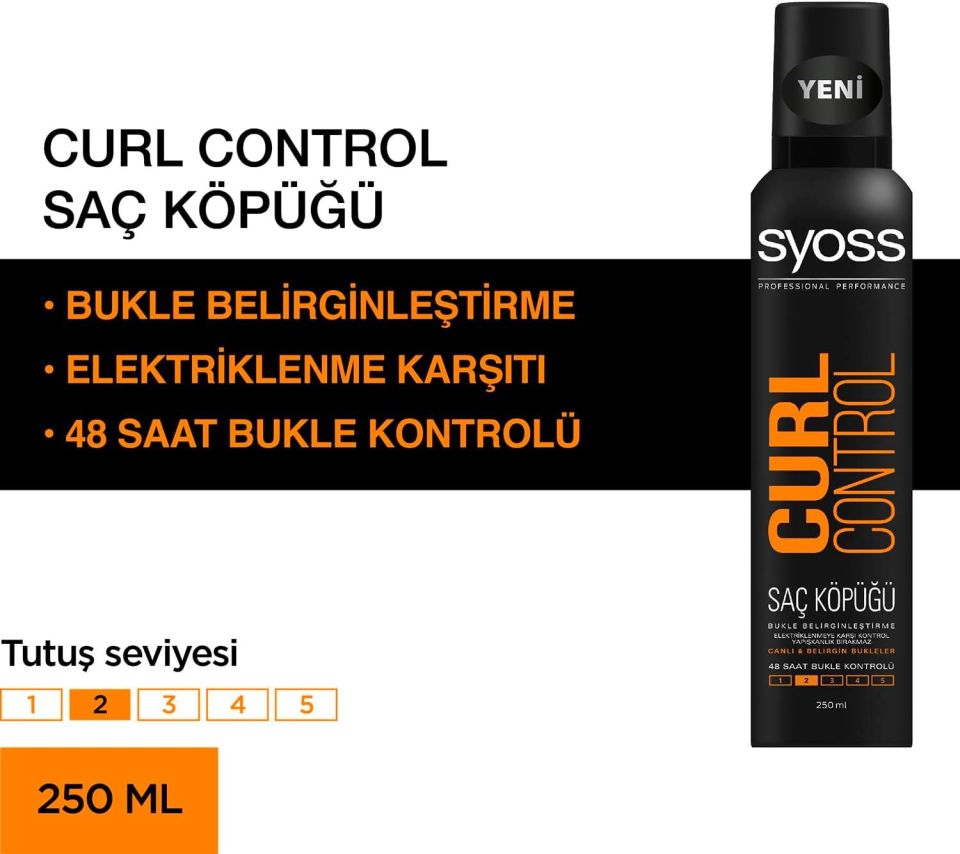Syoss Saç Köpüğü 250 Ml Bukle Kontrolü Için No: 2