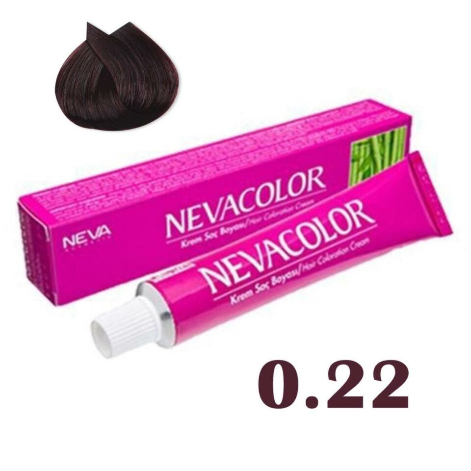 Neva Color Tüp Saç Boyası 0.22 Yoğun Mor 50 Gr + Oksidan Sıvısı 50 Ml