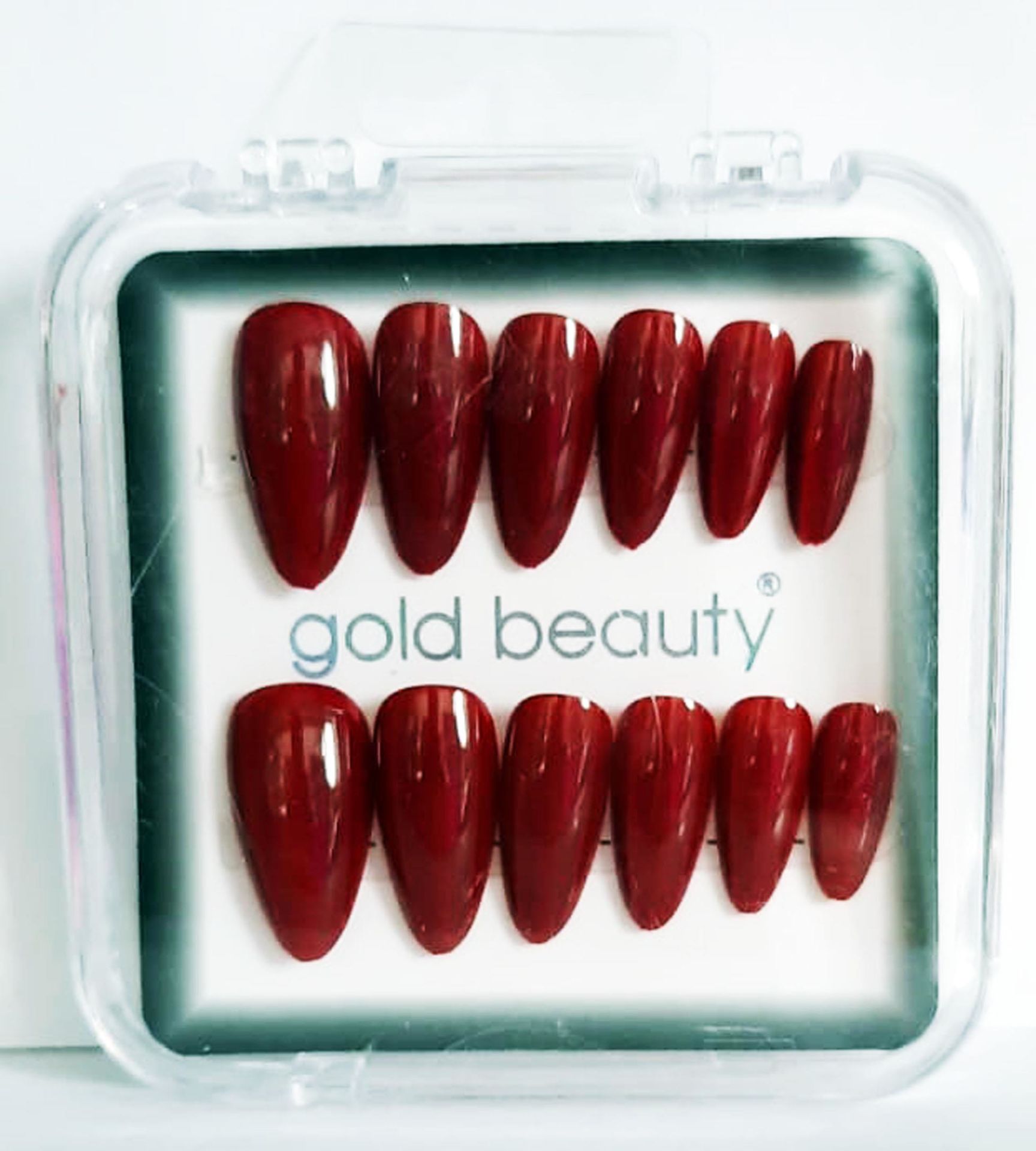 Gold Beauty Kedi Gözü Takma Tırnak 12 li EP-1527 - 1 Kırmızı