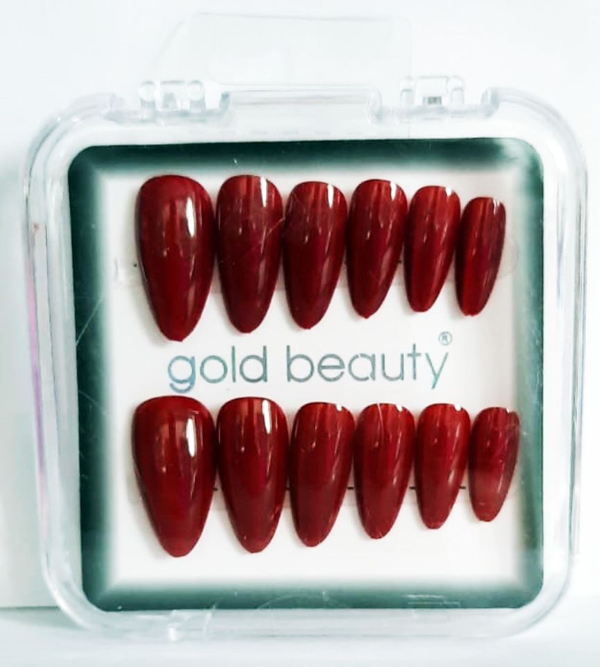 Gold Beauty Kedi Gözü Takma Tırnak 12 li EP-1527 - 1 Kırmızı