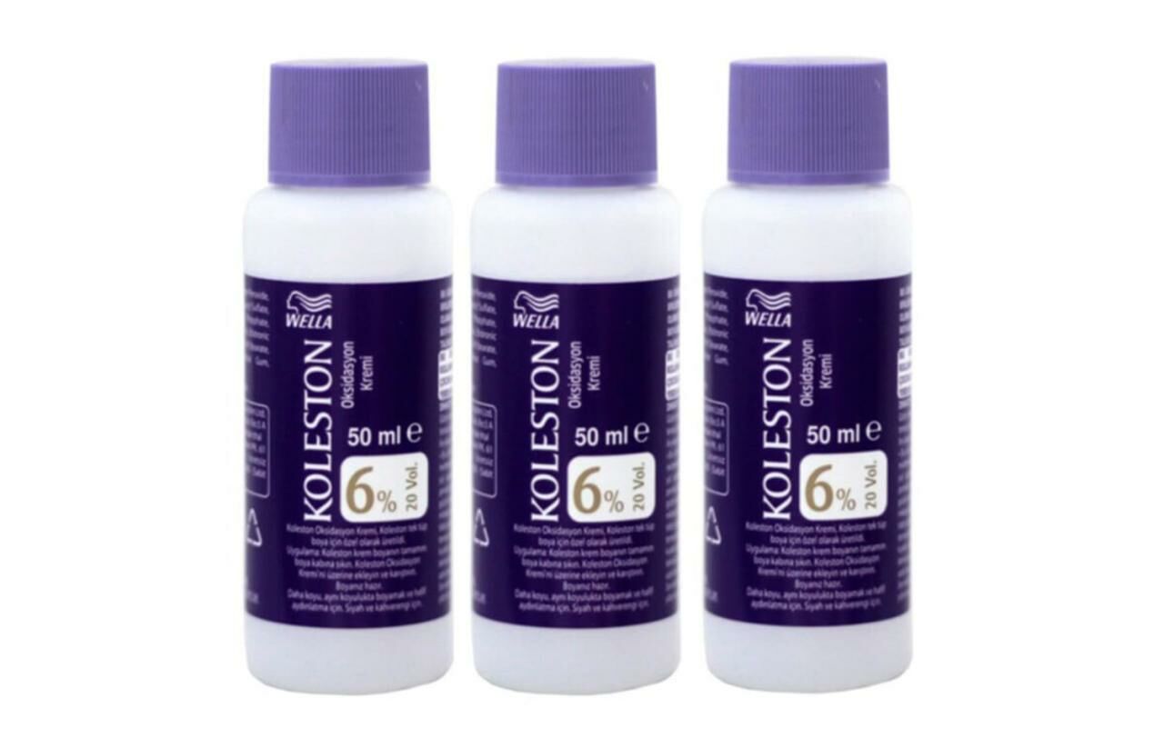 3 Adet Koleston 50ml Sıvı Peroksit %6 Oksidan 20 Volum