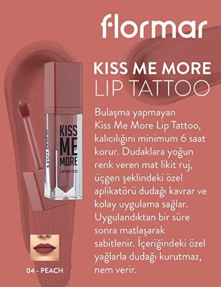 Flormar Likit Mat Ruj 04 Kiss Me More Lip Tattoo Peach
