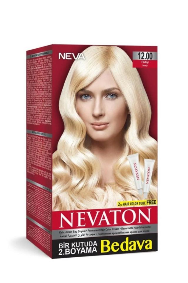 Nevaton 10.0 Platin Saç Boyası Seti 1 Kutuda 2 Boyama