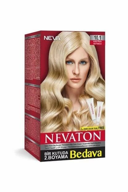 Nevaton 10.1 Küllü Platin Saç Boyası Seti 1 Kutuda 2 Boyama