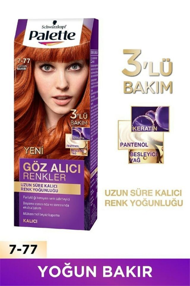 Palette 7.77 Yoğun Bakır ICC Kalıcı Krem Boya