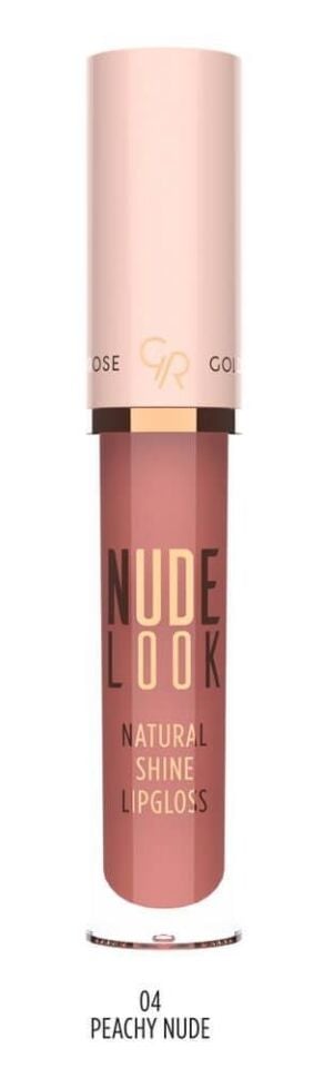 Golden Rose Nude Look Natural Shine Lipgloss No:04 Peachy Nude Doğal Işıltılı Dudak Parlatıcısı -