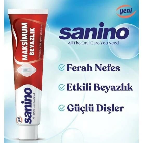 Sanino Diş Macunu Maximum Beyazlık 75 Ml Pure White