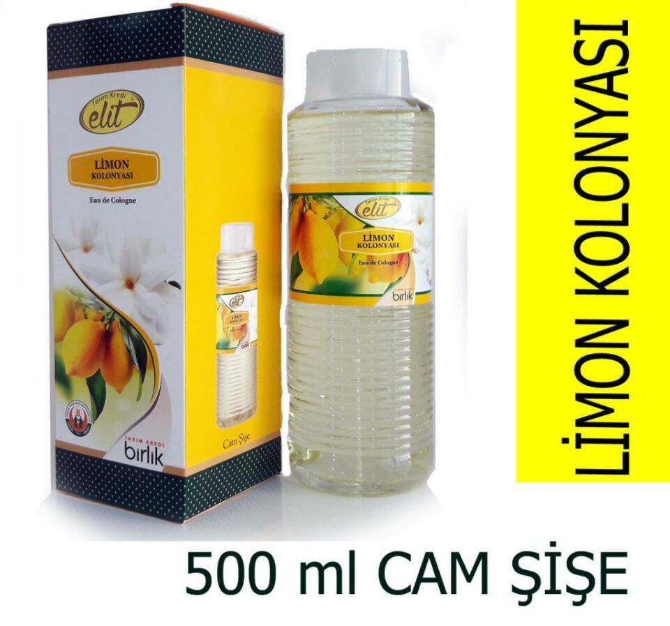 Elit Limon Kolonyası 500 mlL Cam Şişe Tarım Kredi