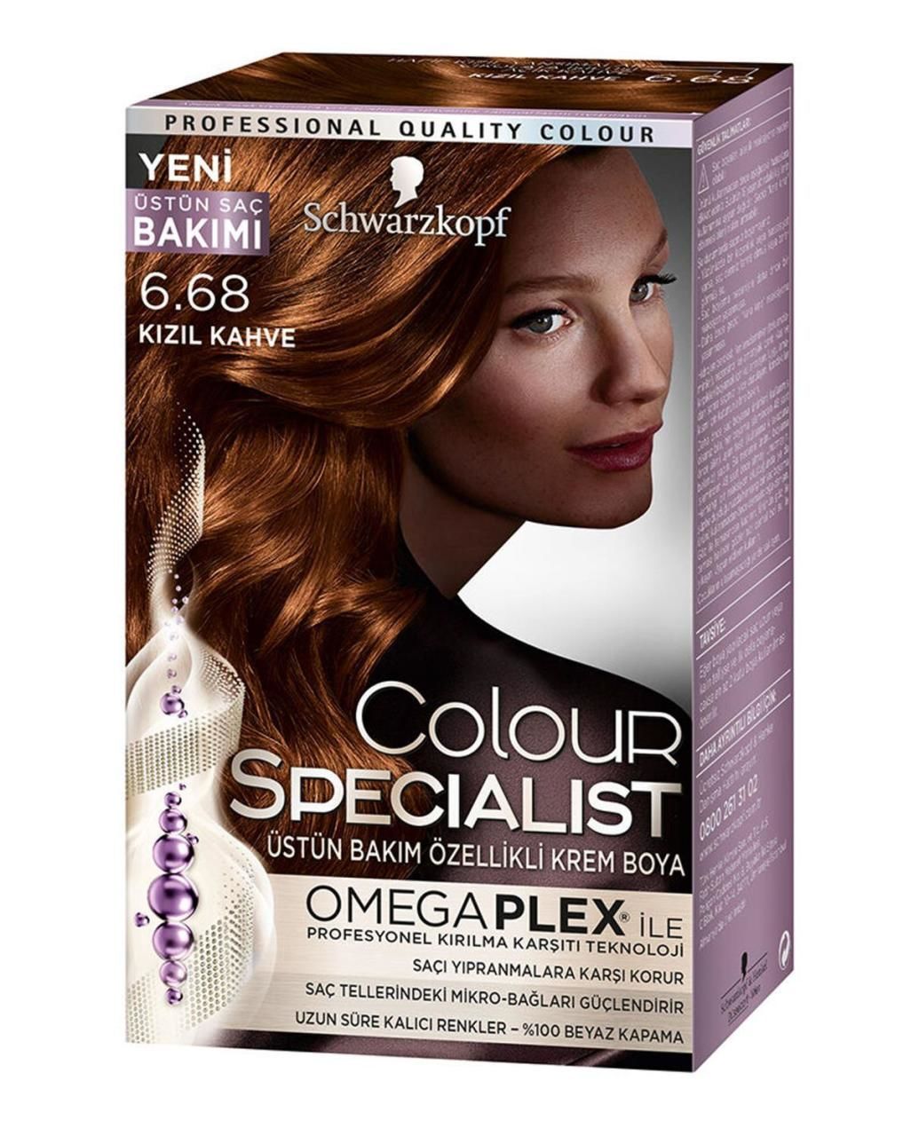 Schwarzkopf Colour Specialist Saç Boyası 6.68 Kızıl Kahve