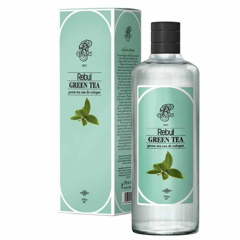 Rebul 270 Ml Kolonya Cam Şişe GREEN TEA