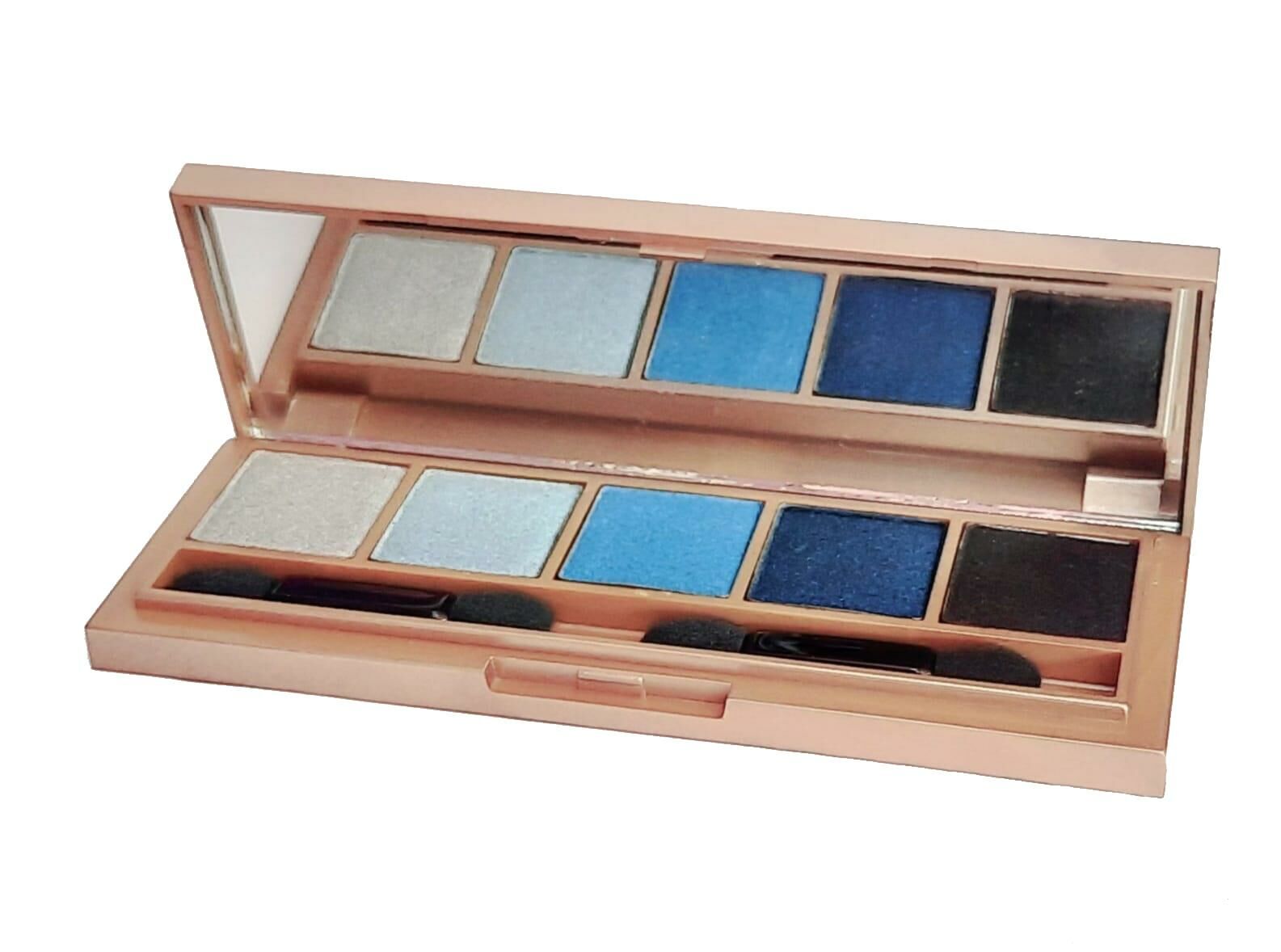 Carmina 5 li Far Paleti Gri Açıktan Koyuya Mavi Tonlar Siyah No :204