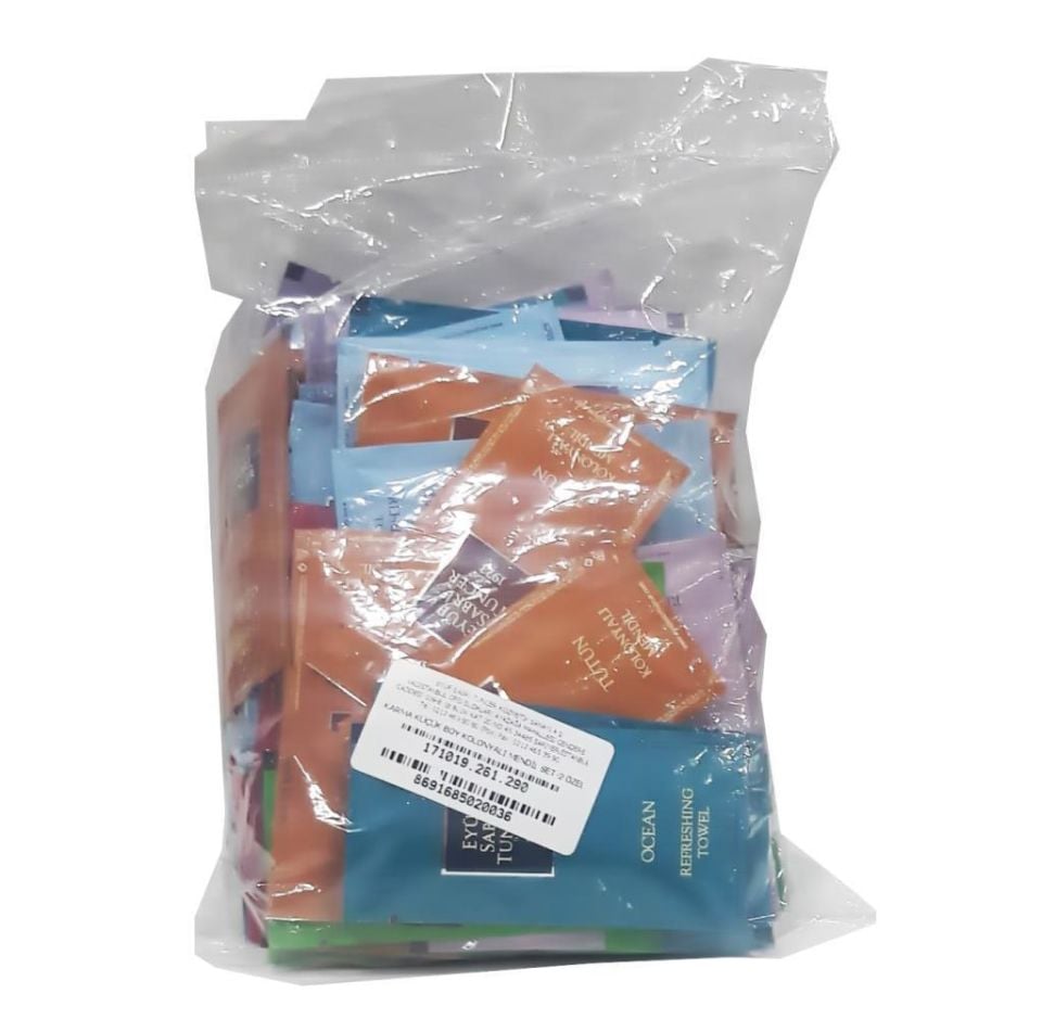 Eyüp Sabri Tuncer Kolonyalı Mendil 100 lü Karma Poşet Set 2