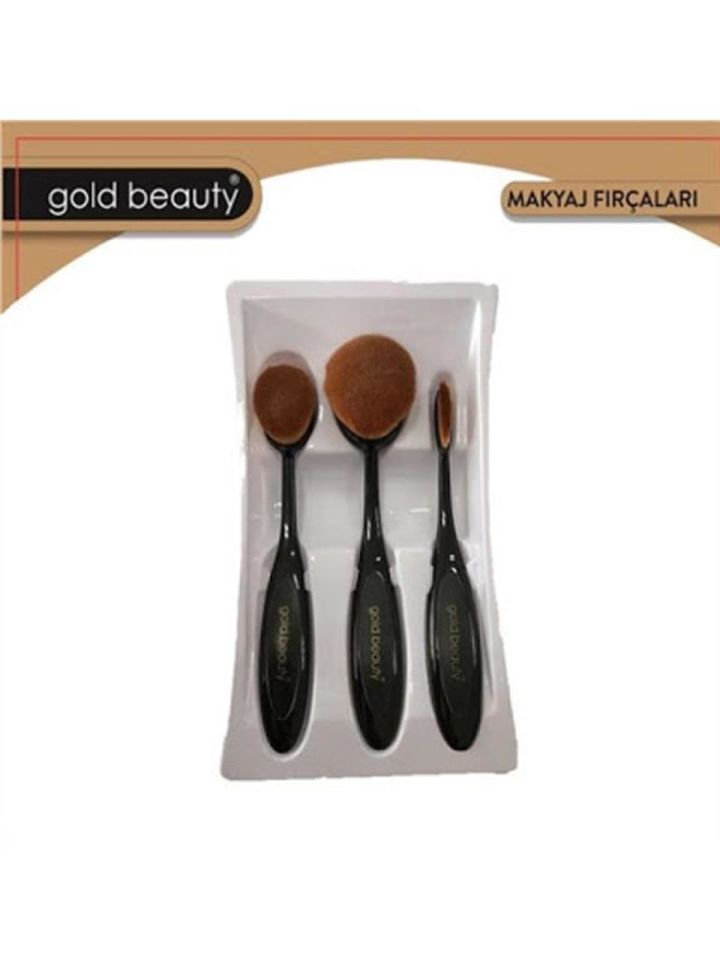 Gold Beauty 3 lü Kaşık Fırça Seti  EP 913