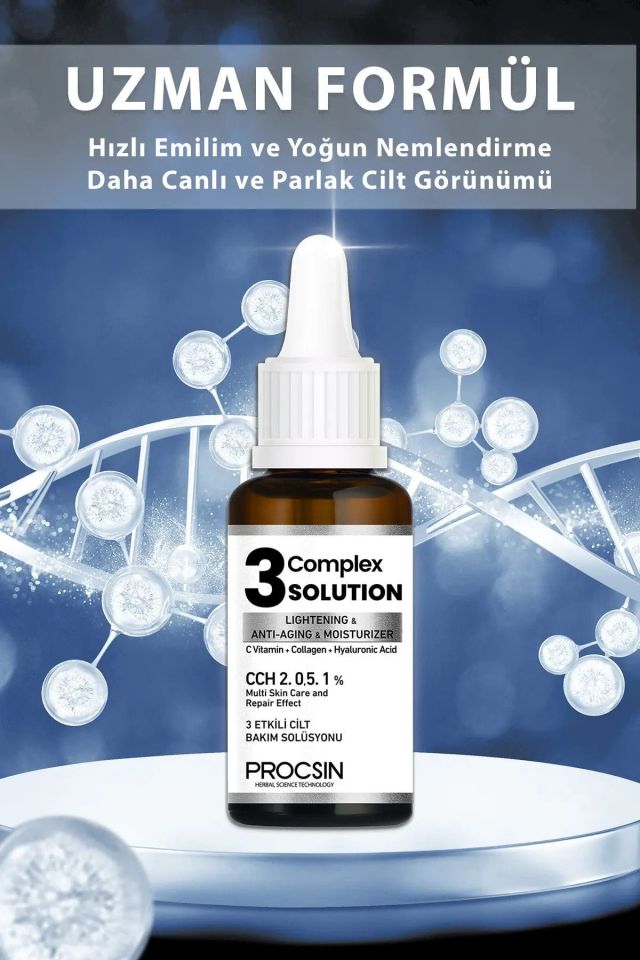 PROCSIN Aydınlatıcı + Sıkılaştırıcı + Nemlendirici 3 Complex Solution 20 ML