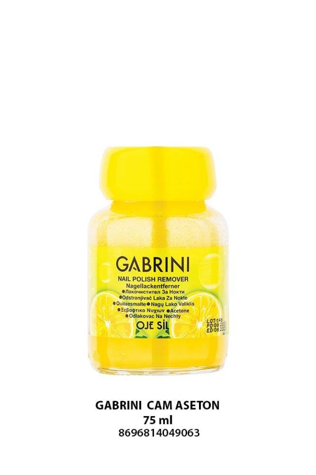 Gabrini Oje Sil Süngerli Cam Aseton 75 ml Limon