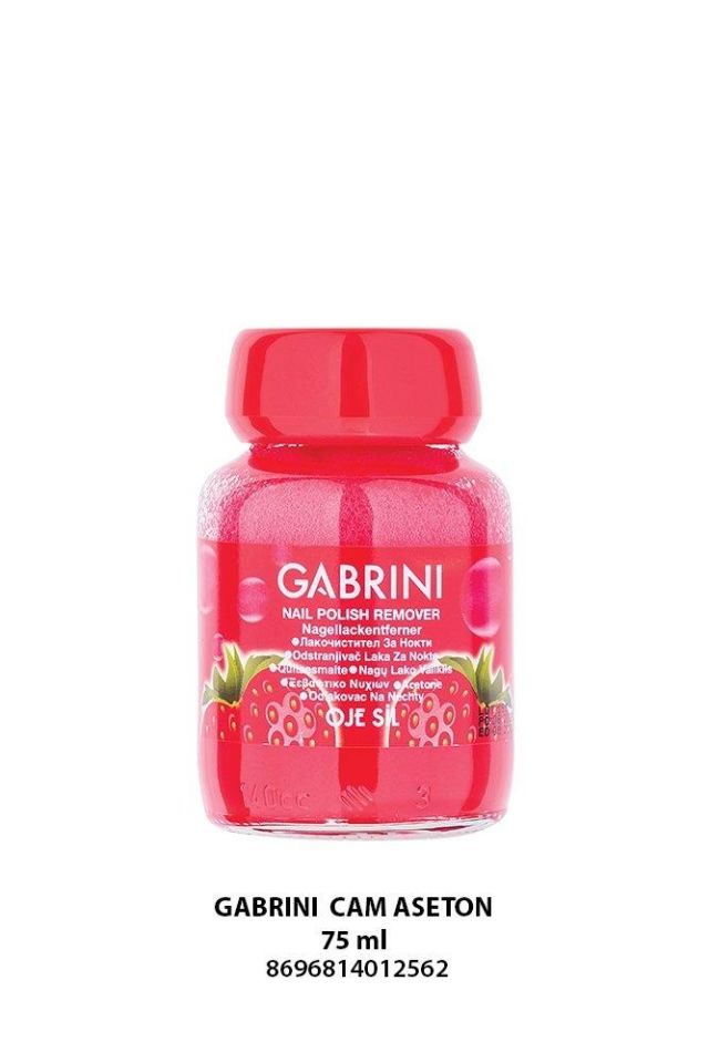 Gabrini Oje Sil Süngerli Cam Aseton 75 ml Çilek