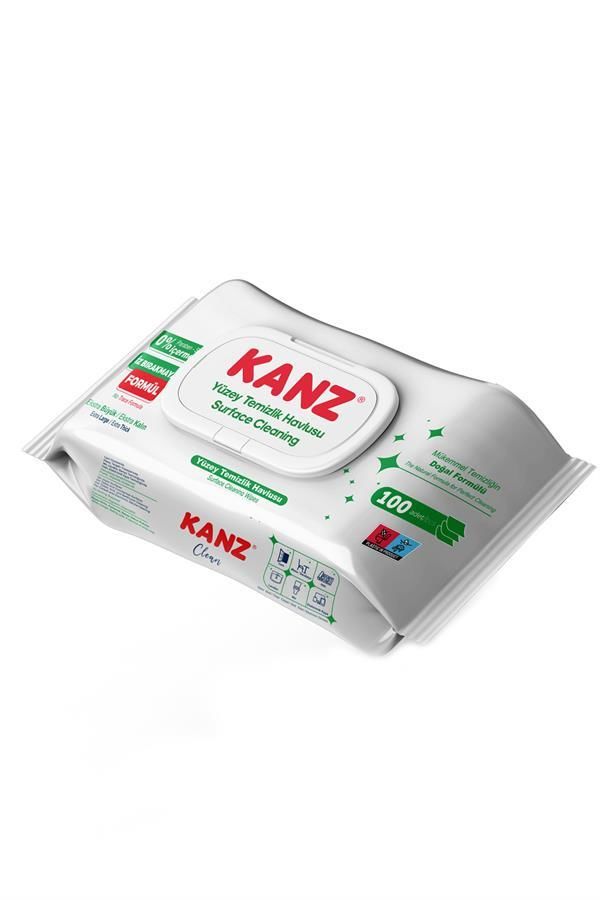 Kanz Yüzey Temizlik Havlusu 100 lü Klasik - Beyaz Sirke , Karbonat , Beyaz Sabun