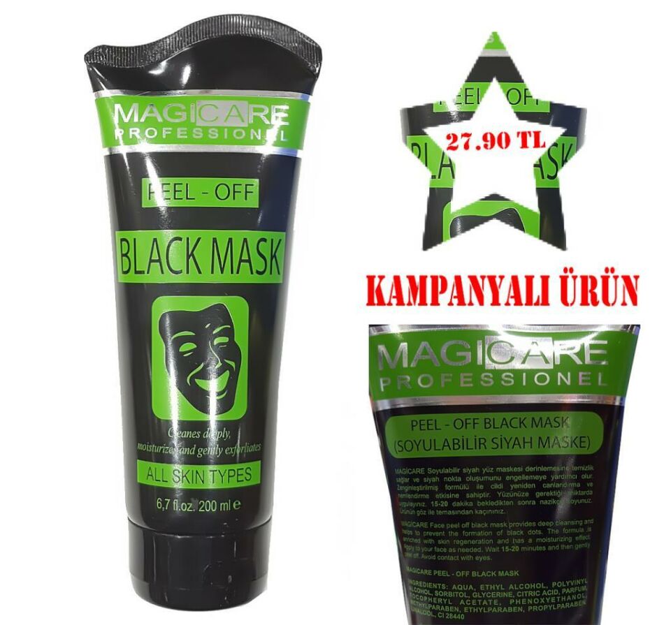 Magicare Soyulabilir Siyah Maske 200ml