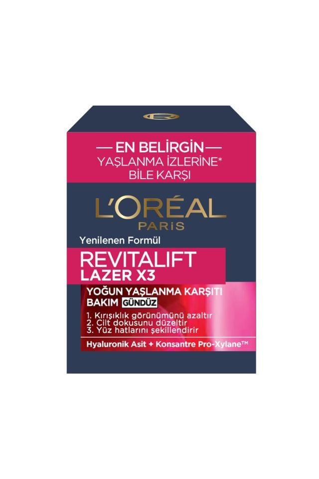 Loreal Revitalift Lazer X3 Gündüz Kremi 15 ml Yoğun Yaşlanma Karşıtı Bakım