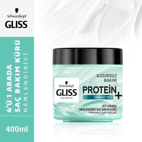 Gliss 4 Ü 1 Arada Saç Bakım Kürü Nemlendirici Protein + Kakao 400 Ml